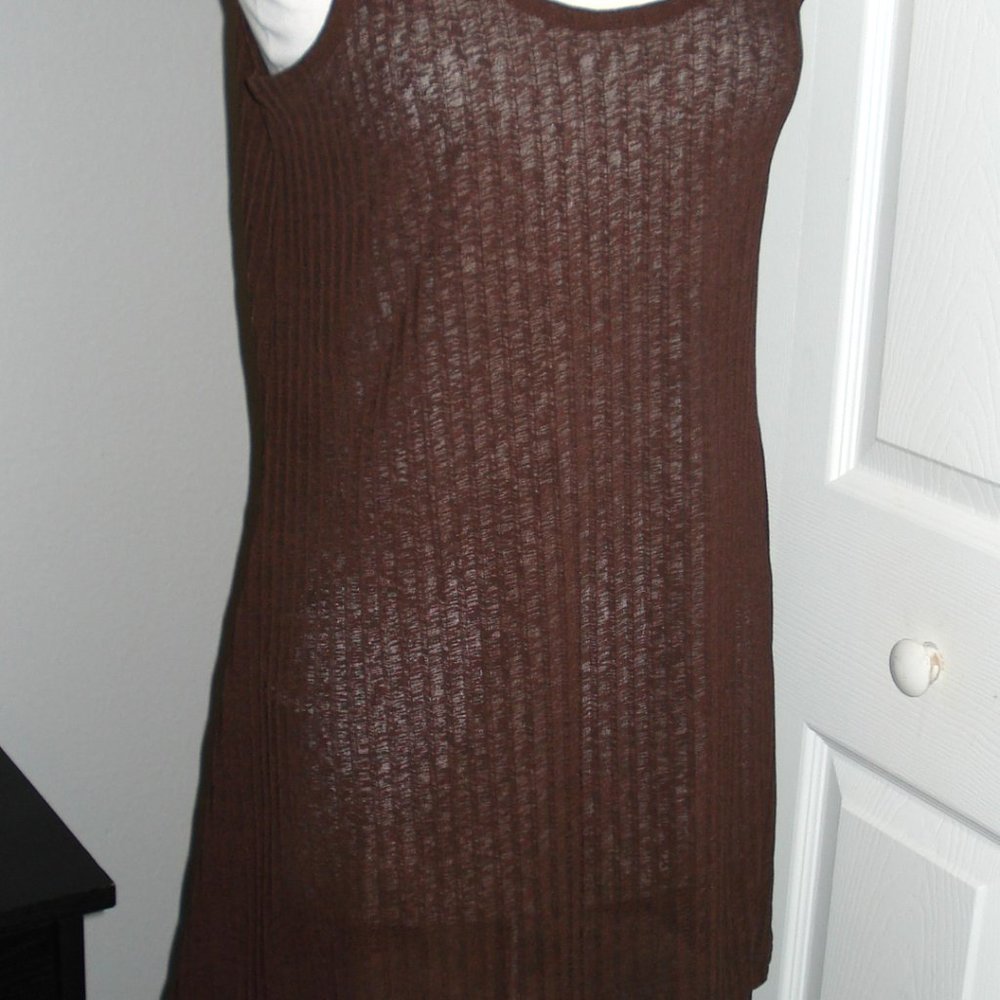 Chocolate Brown Light Weight Swim Cover Up Size Medium